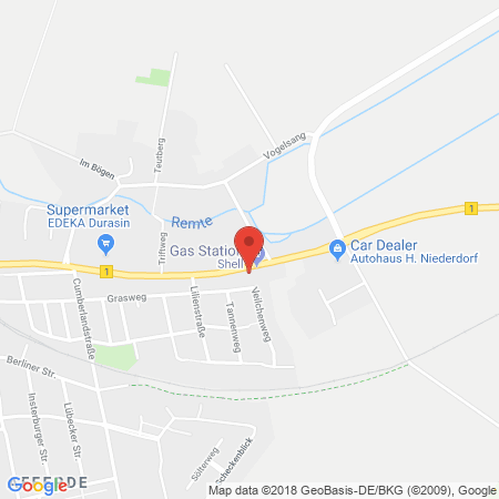 Position der Autogas-Tankstelle: Shell Tankstelle in 31789, Hameln