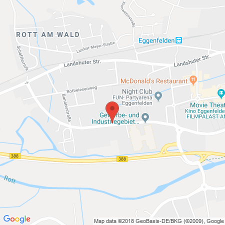 Position der Autogas-Tankstelle: Rottaler Autohof in 84307, Eggenfelden
