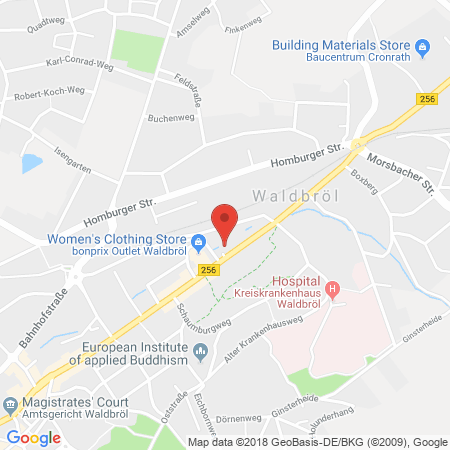 Position der Autogas-Tankstelle: Esso Tankstelle in 51545, Waldbroel