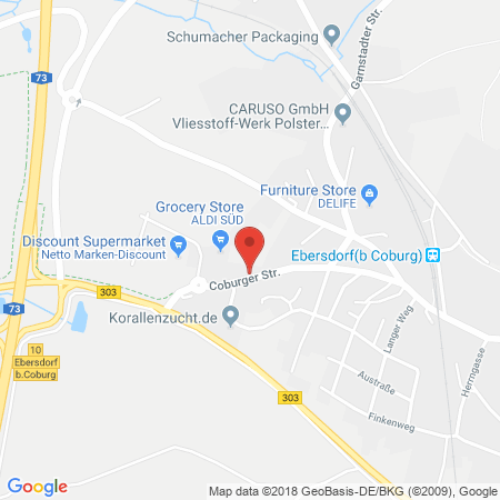 Position der Autogas-Tankstelle: AVIA Tankstelle in 96237, Ebersdorf B. Coburg
