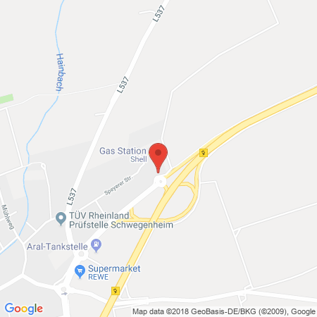 Standort der Tankstelle: Shell Tankstelle in 67365, Schwegenheim