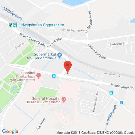 Position der Autogas-Tankstelle: Shell Tankstelle in 67071, Ludwigshafen