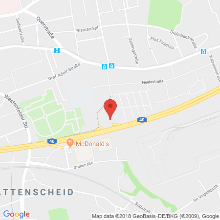Position der Autogas-Tankstelle: Shell Tankstelle in 44866, Bochum