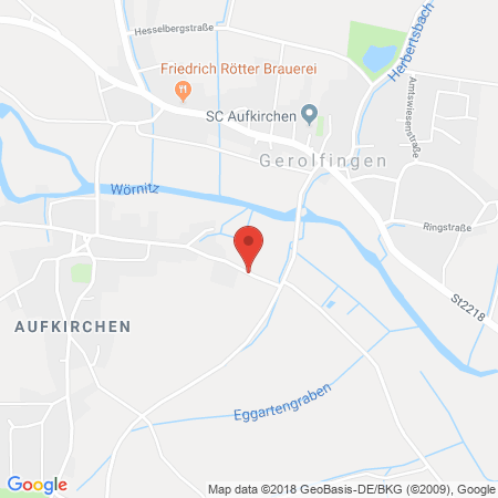 Position der Autogas-Tankstelle: Geiger Gmbh Tankstelle Aufkirchen in 91726, Gerolfingen