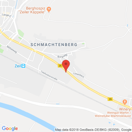 Position der Autogas-Tankstelle: AVIA Tankstelle in 97475, Zeil A. Main