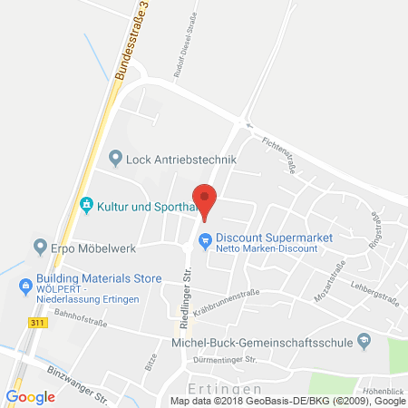 Position der Autogas-Tankstelle: Bft- Tankstelle Sauter Josef in 88521, Ertingen