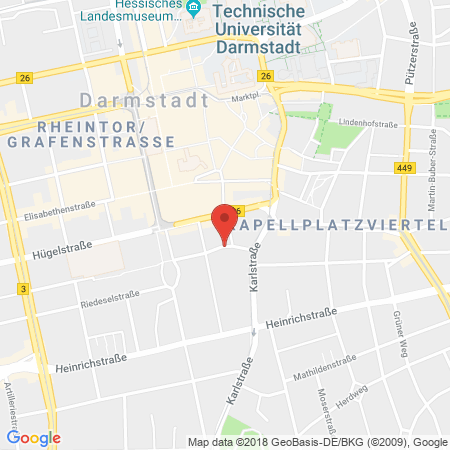 Position der Autogas-Tankstelle: Top-Fit-Fetzer in 64283, Darmstadt