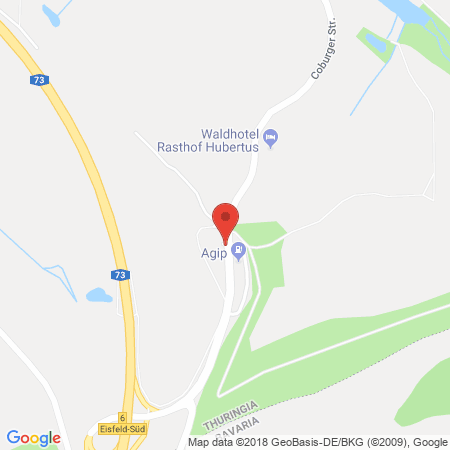 Position der Autogas-Tankstelle: Agip Tankstelle in 98673, Eisfeld (guest)