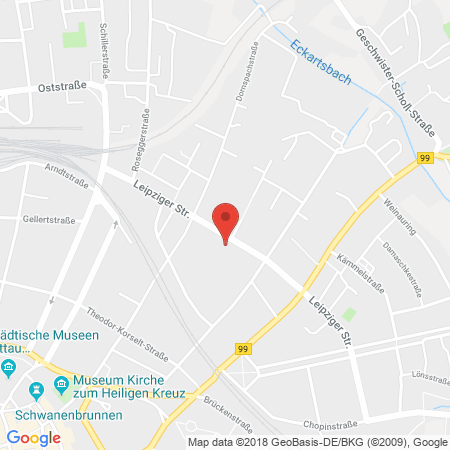 Position der Autogas-Tankstelle: Tankstelle Franke Tank in 02763, Zittau