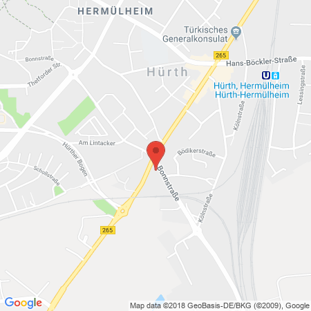 Position der Autogas-Tankstelle: Shell Tankstelle in 50354, Huerth