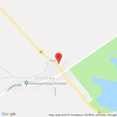 Position der Autogas-Tankstelle: Aral Tankstelle in 56244, Steinen