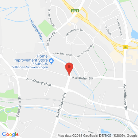 Standort der Tankstelle: CLASSIC Tankstelle in 78048, Villingen-Schwenningen
