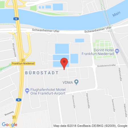 Position der Autogas-Tankstelle: T Frankfurt in 60528, Frankfurt