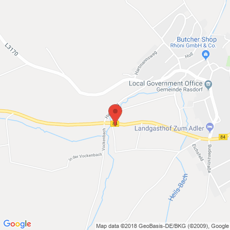 Position der Autogas-Tankstelle: Fulmin Tankstellengesellschaft Mbh in 36169, Rasdorf