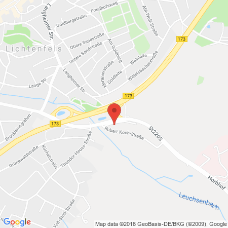 Position der Autogas-Tankstelle: Tankstelle in 96215, Lichtenfels