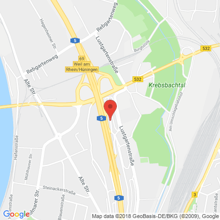 Standort der Tankstelle: Aral Tankstelle, Bat Weil Am Rhein in 79576, Weil Am Rhein