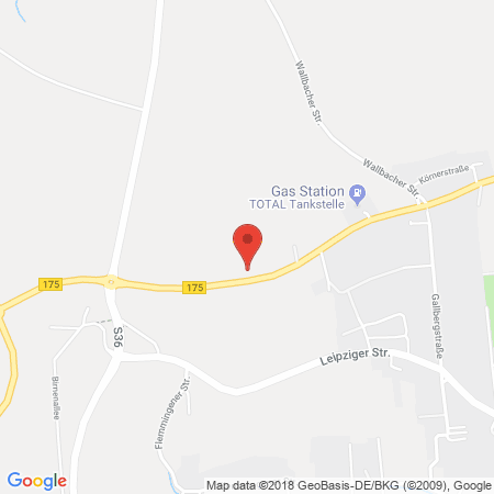 Position der Autogas-Tankstelle: Total Hartha in 04746, Hartha