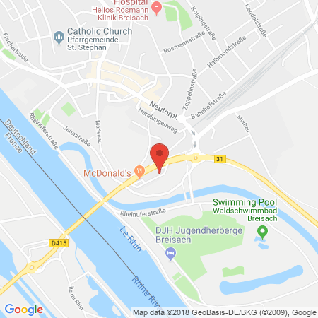 Standort der Tankstelle: TankCenter Europoint Tankstelle in 79206, Breisach