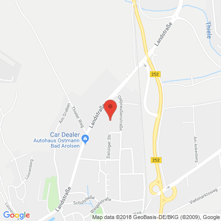 Position der Autogas-Tankstelle: Klapp Mineralöl-vertriebs Gmbh in 34454, Mengeringhausen