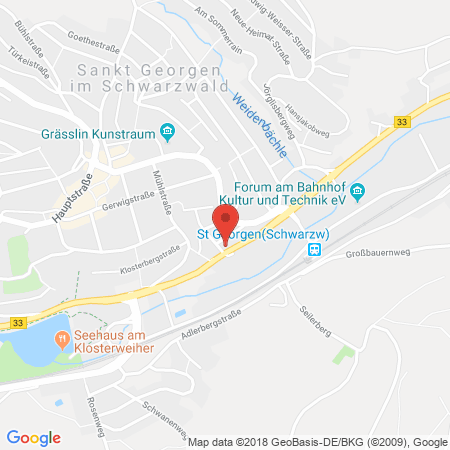 Position der Autogas-Tankstelle: Elan St. Georgen in 78112, St. Georgen