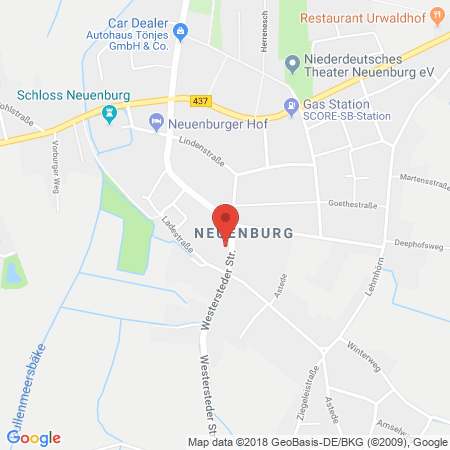 Position der Autogas-Tankstelle: Star Tankstelle in 26340, Zetel-neuenburg