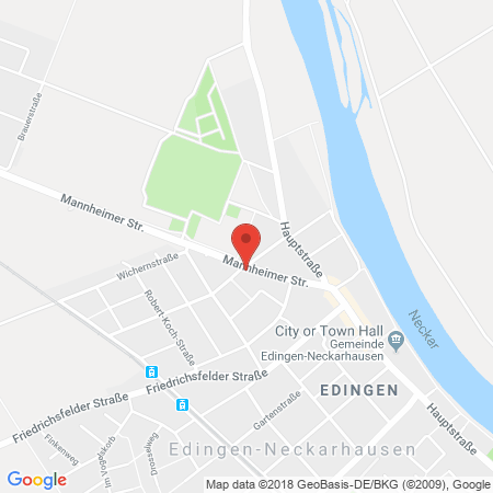 Standort der Tankstelle: BFT Tankstelle in 68535, Edingen-Neckarhausen