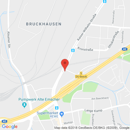 Position der Autogas-Tankstelle: Bft Tankstelle in 47139, Duisburg
