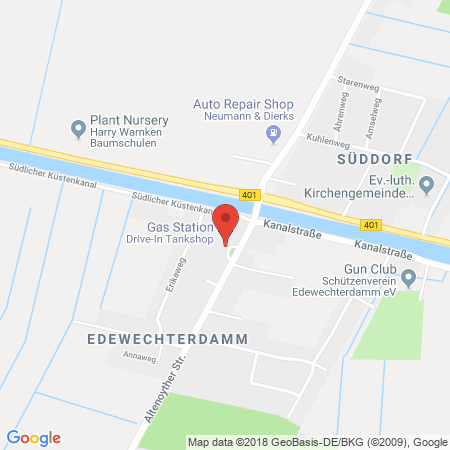 Position der Autogas-Tankstelle: Ts Tinnemeyer Edamm in 26169, Edewechterdamm