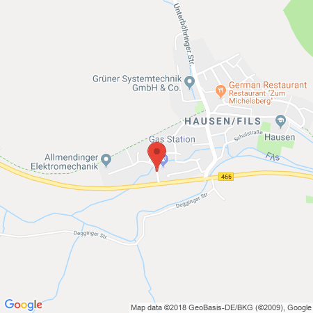Position der Autogas-Tankstelle: AVIA-Tankstelle Steimle in 73337, Bad Überkingen-Hausen