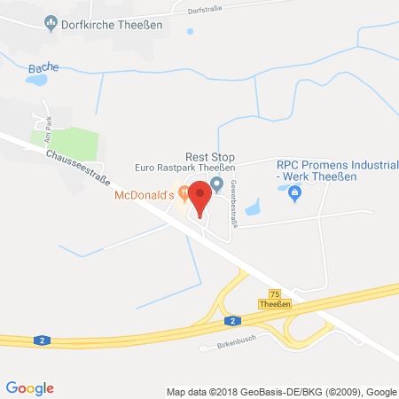 Position der Autogas-Tankstelle: Shell Tankstelle in 39291, Theessen