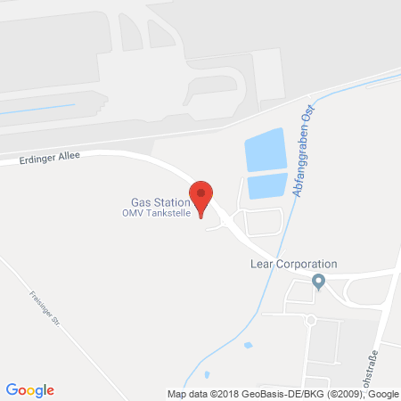 Position der Autogas-Tankstelle: OMV Tankstelle in 85356, München Flughafen
