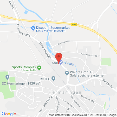 Standort der Tankstelle: ARAL Tankstelle in 89568, Hermaringen