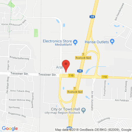 Standort der Tankstelle: ARAL Tankstelle in 18055, Rostock