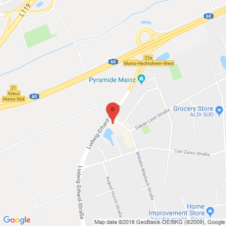 Position der Autogas-Tankstelle: Total Mainz-hechtsheim in 55129, Mainz-hechtsheim