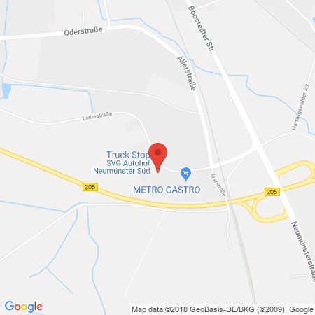 Position der Autogas-Tankstelle: Svg Autohof Neumünster Süd in 24539, Neumünster