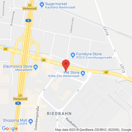 Position der Autogas-Tankstelle: Shell Tankstelle in 64331, Weiterstadt