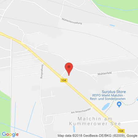 Position der Autogas-Tankstelle: Sprint Tankstelle in 17139, Malchin