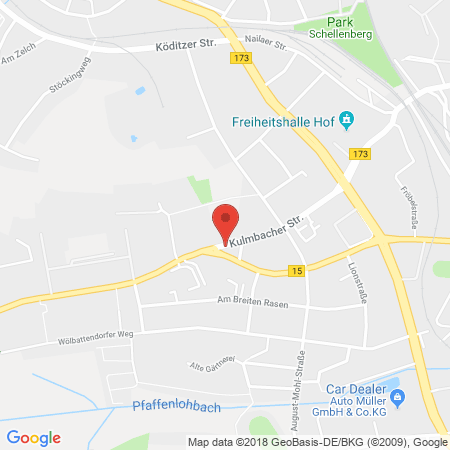 Position der Autogas-Tankstelle: Shell Tankstelle in 95030, Hof