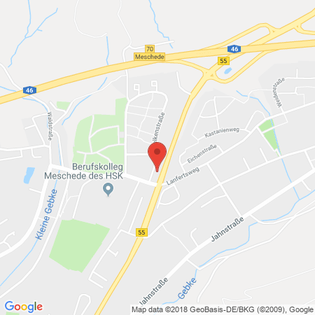Standort der Tankstelle: Raiffeisen Tankstelle in 59872, Meschede