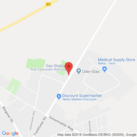 Standort der Tankstelle: ARAL Tankstelle in 15299, Müllrose