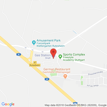 Standort der Tankstelle: Shell Tankstelle in 71277, Rutesheim