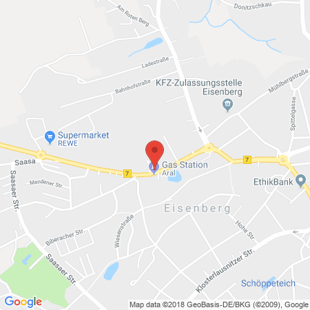 Standort der Tankstelle: ARAL Tankstelle in 07607, Eisenberg