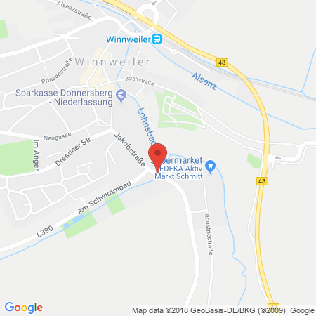 Position der Autogas-Tankstelle: Total Winnweiler in 67722, Winnweiler