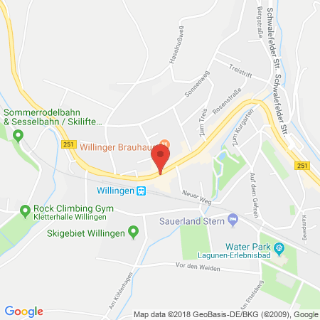 Position der Autogas-Tankstelle: Aral Tankstelle in 34508, Willingen