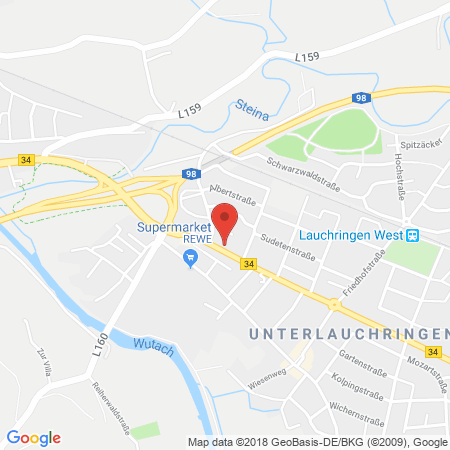 Position der Autogas-Tankstelle: OMV Tankstelle in 79787, Lauchringen