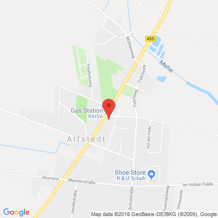 Standort der Tankstelle: Raiffeisen Tankstelle in 27432, Alfstedt
