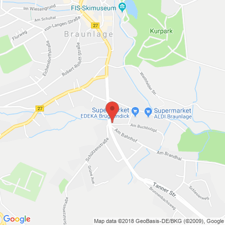 Position der Autogas-Tankstelle: Aral Tankstelle in 38700, Braunlage