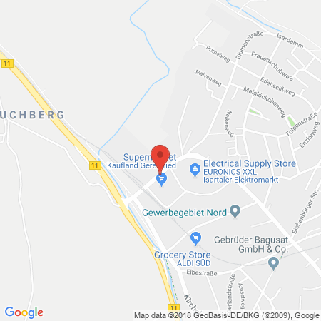 Position der Autogas-Tankstelle: Tyczka GmbH & Co. KGaA in 82538, Geretsried