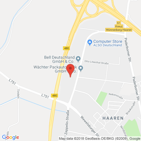 Position der Autogas-Tankstelle: Schallenkamp GmbH in 33181, Bad Wünnenberg-Haaren