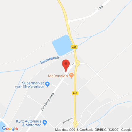 Position der Autogas-Tankstelle: Aral Tankstelle in 38855, Wernigerode